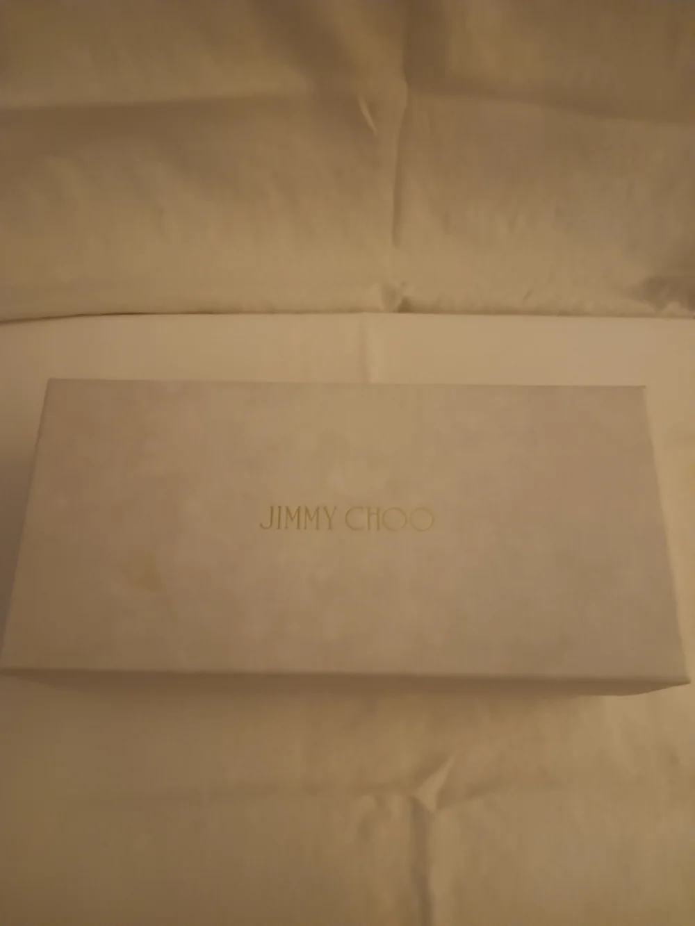 Jimmy Choo Cream Box with Gold Logo